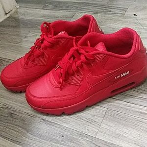 Nike red airmax shoes (size 6)